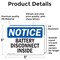 Signmission Battery Disconnect Inside, 5 in W x Rectangle, Vinyl Decal OS-2PACK-NS-D-35-L-15297 - alternate 2